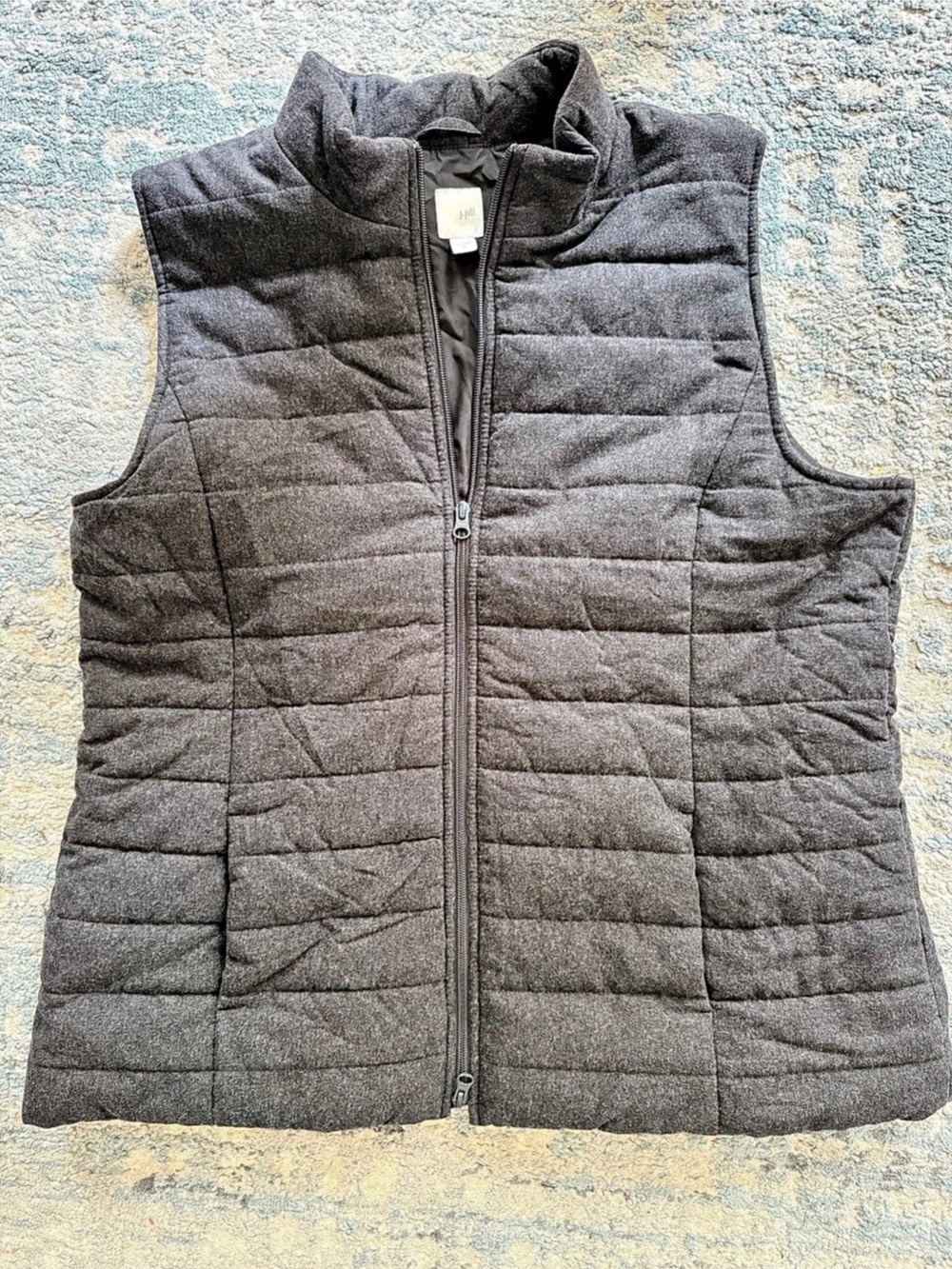J. Jill Charcoal Gray Puffer Vest Size XL